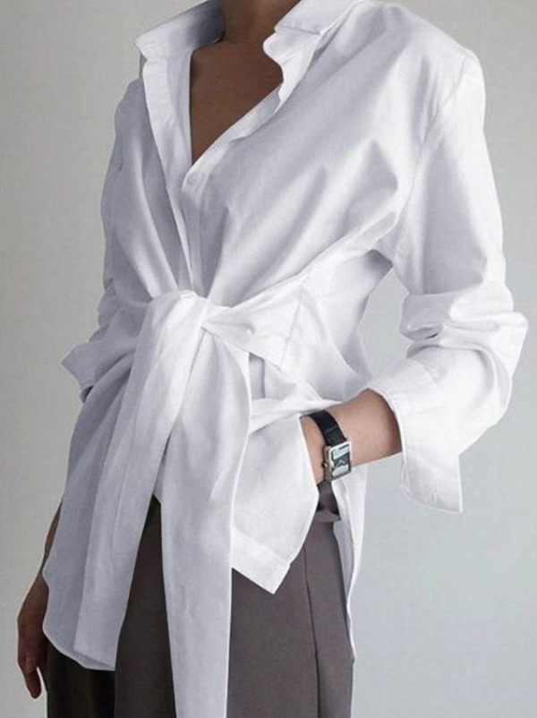 Moda anti-idade: Camisa feminina branca moderna