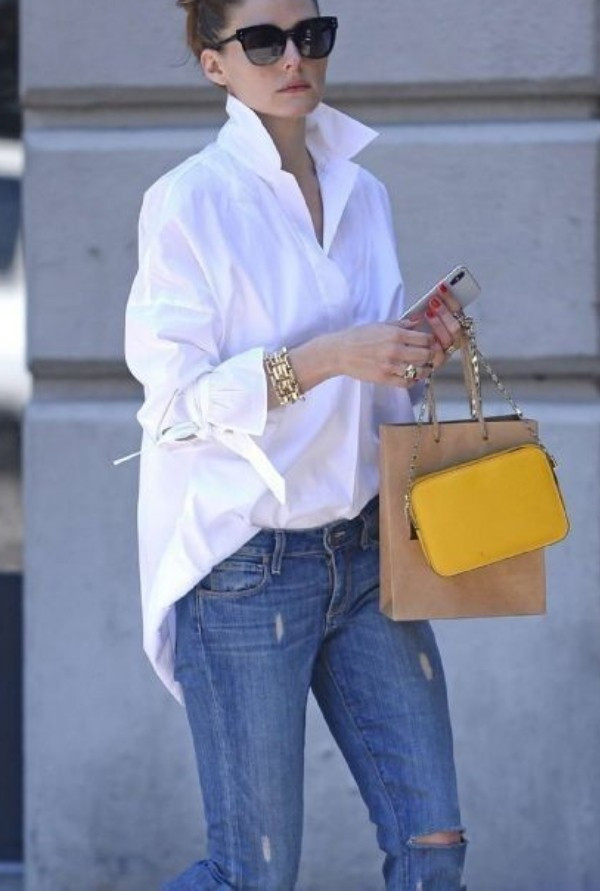 Moda anti-idade: Camisa feminina branca moderna