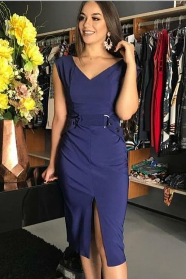 Um vestido básico social é sempre elegante