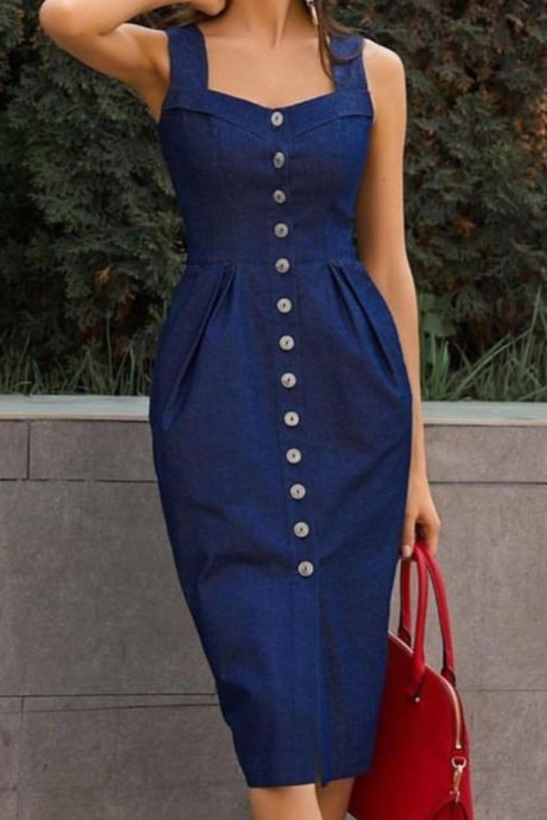 É tendência: Vestido com botões frontais