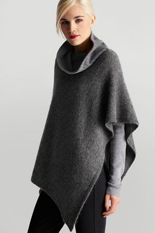 Modelos de poncho e echarpe – Acessórios para o inverno