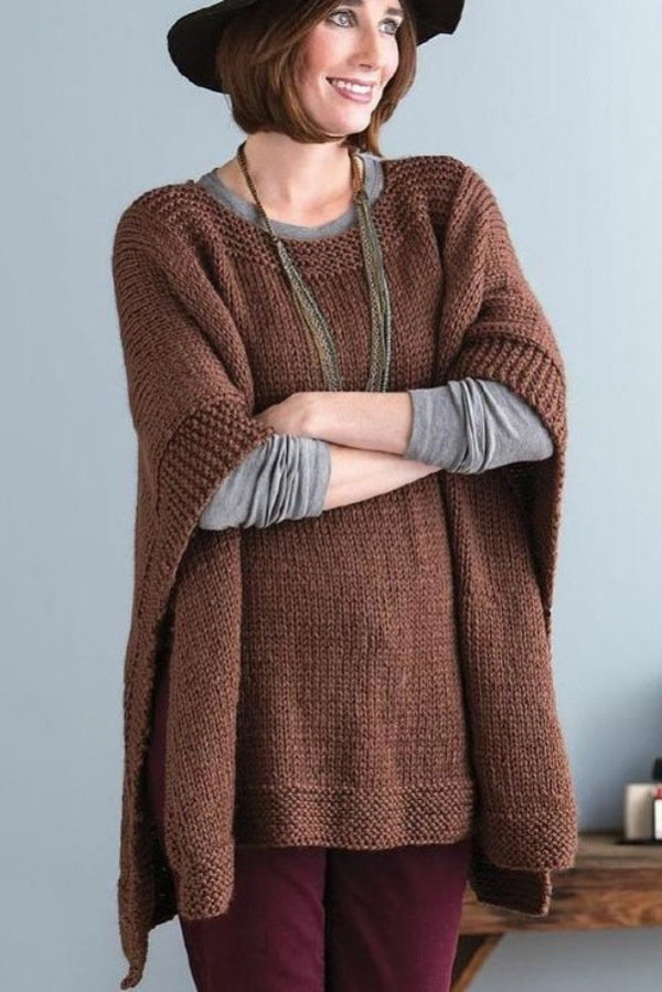 Modelos de poncho e echarpe – Acessórios para o inverno