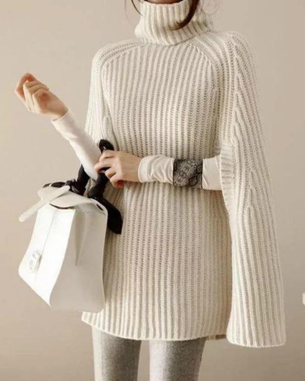 Modelos de poncho e echarpe – Acessórios para o inverno