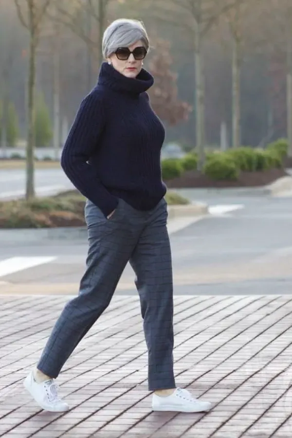 Moda Anti-idade: Moda inverno sport chic na terceira idade