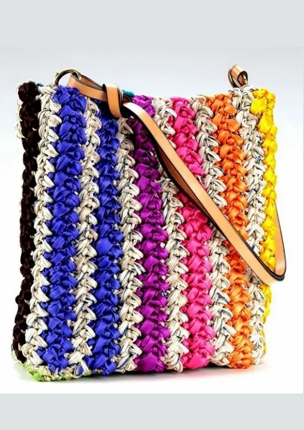 Artesanato na Moda: Bolsas feitas com ponto baixo de crochê