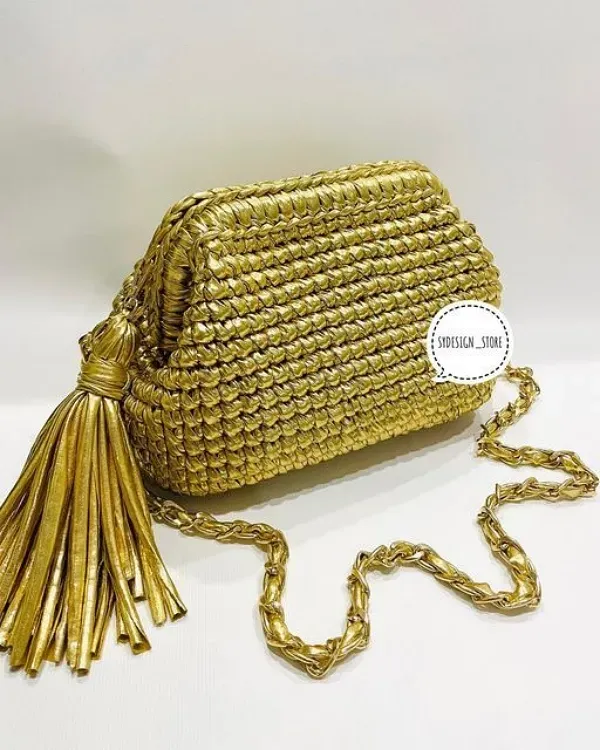+12 Modelos de bolsa pequena feitas com ponto baixo de crochê