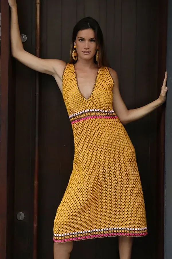 Artesanato na moda: Lindos vestidos de crochê para o verão