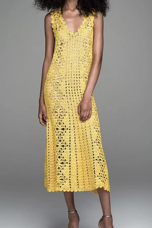 Artesanato na moda: Lindos vestidos de crochê para o verão