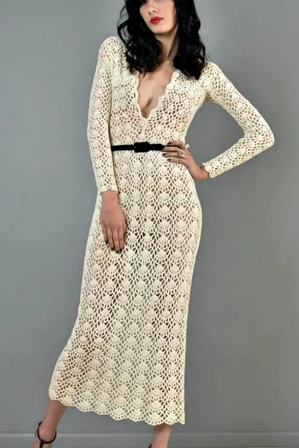 Artesanato na moda: Lindos vestidos de crochê para o verão