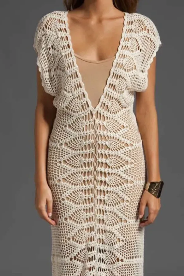 Artesanato na moda: Lindos vestidos de crochê para o verão