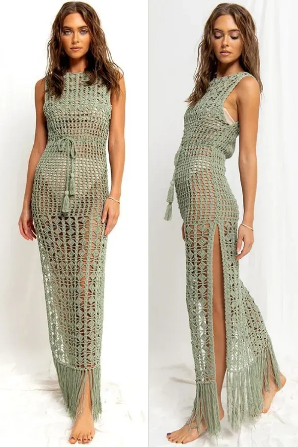 Artesanato na Moda: +16 Modelos de vestido de crochê para o verão