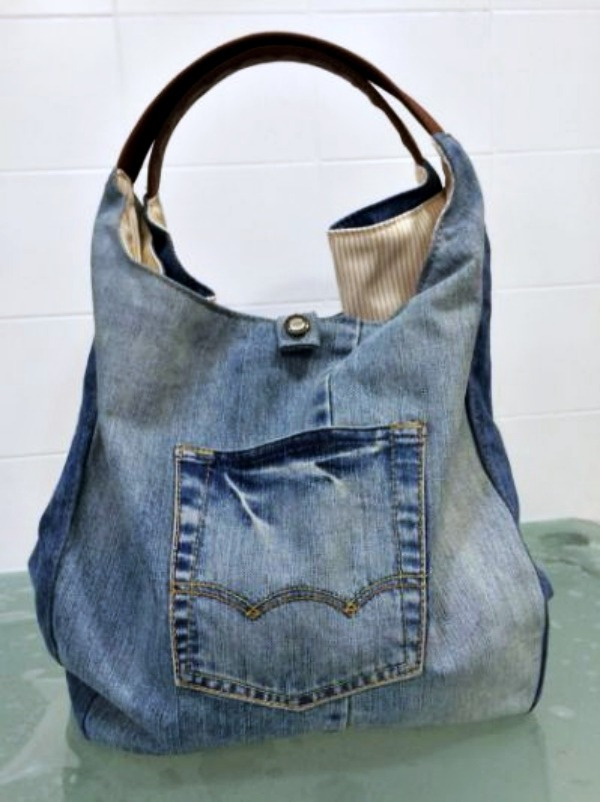 Sustentabilidade na Moda: 19 Inspirações de Bolsas Feitas com Jeans Reciclado