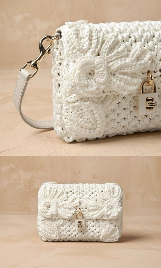 DiY - bolsa de grife em crochê Dolce Gabbana