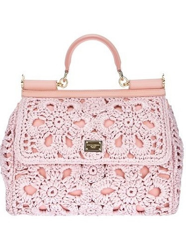 Faça você mesma uma bolsa de grife em crochê Dolce Gabbana