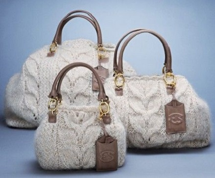 Bolsa em tricô de Ermanno Scervino em lã
