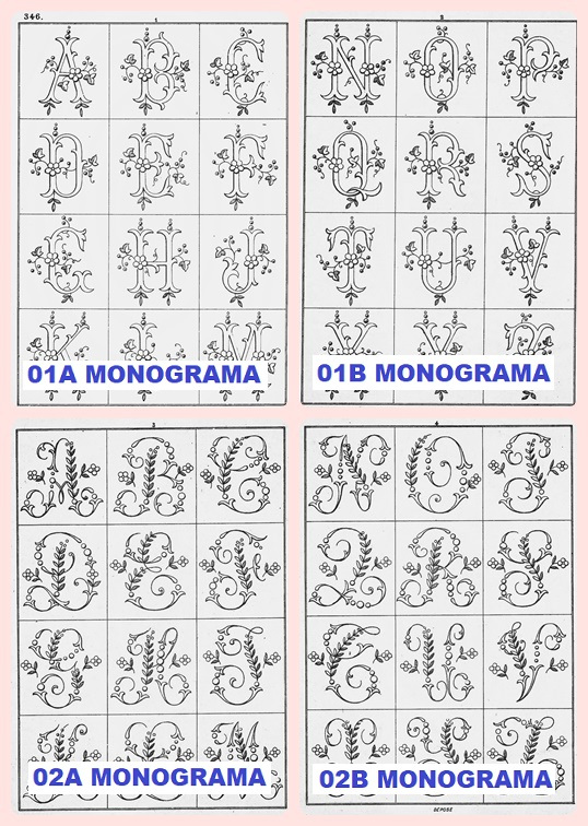 Monogramas para bordar - download grátis