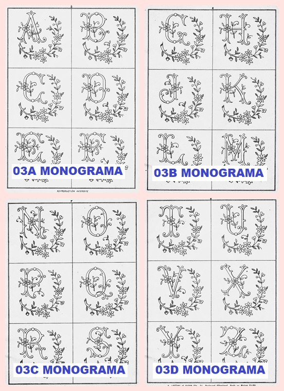 Monogramas para bordar - download grátis