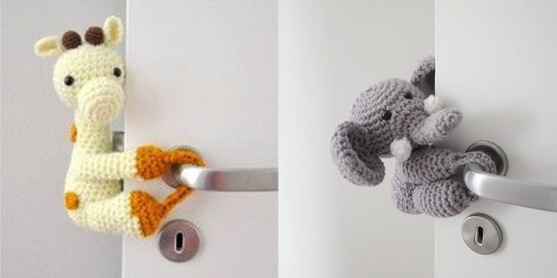 Trava-porta em croche amigurumi