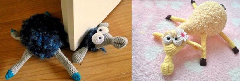 Segura porta em crochê amigurumi