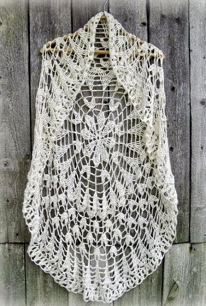 croche que aparece - blusa croche redondo branco