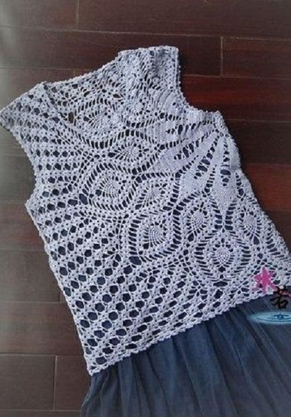 croche que aparece - blusa croche redondo branco - tutorial