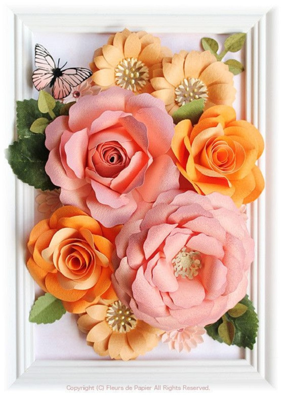 Flores gigantes de papel em 3D