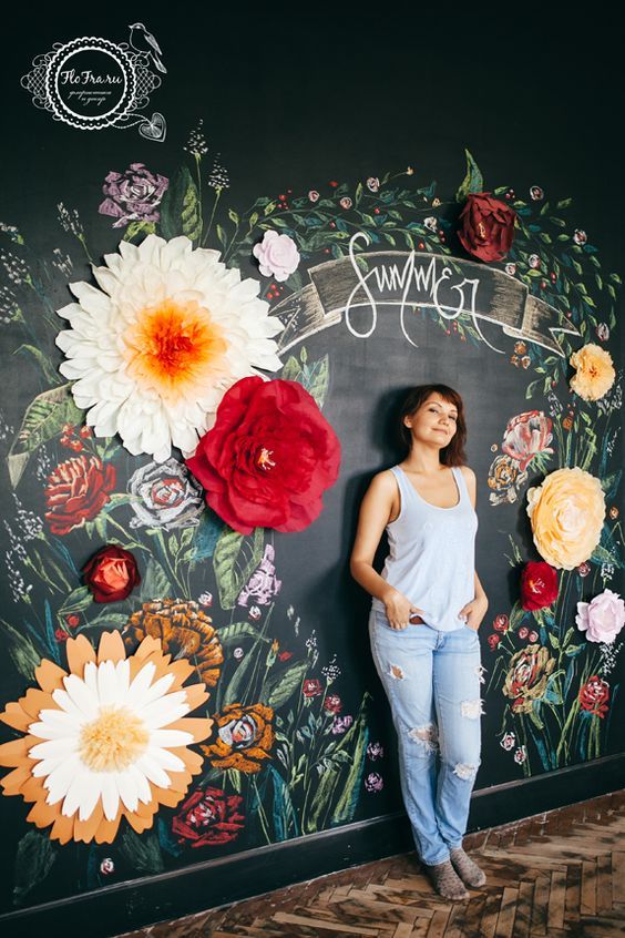 Faça você mesma flores gigantes de papel