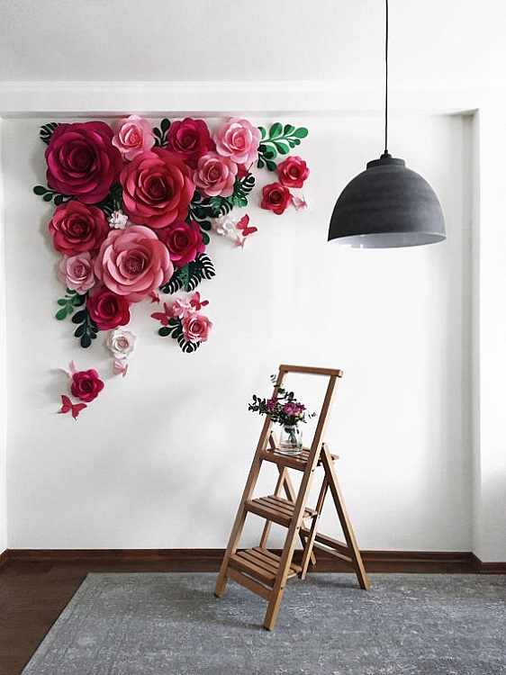 Faça você mesma flores gigantes de papel
