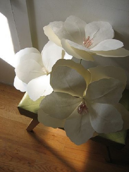 Faça você mesma flores gigantes de papel