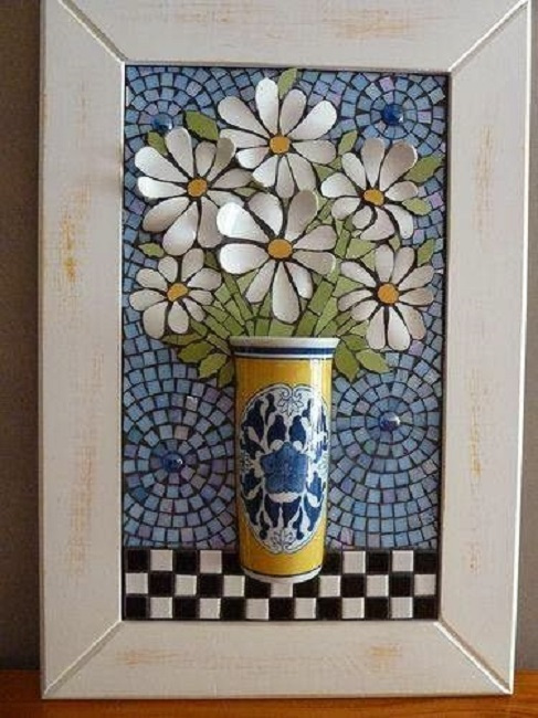 Mosaico pique assiette - DIY - Faça você mesmo