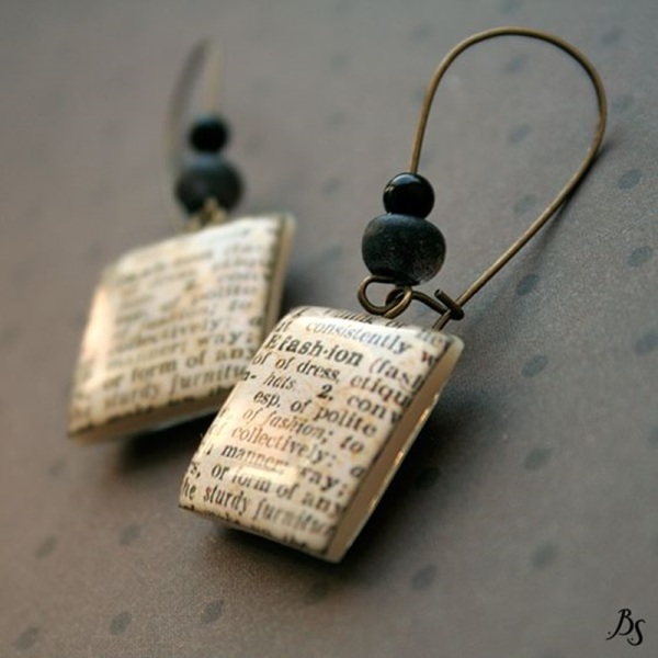 DIY - brincos de papel reciclado