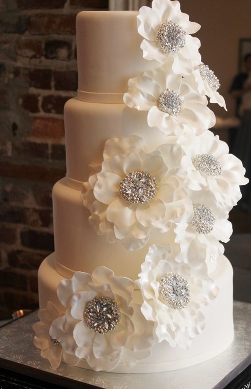 bolo para festa de bodas de prata - silver anniversary