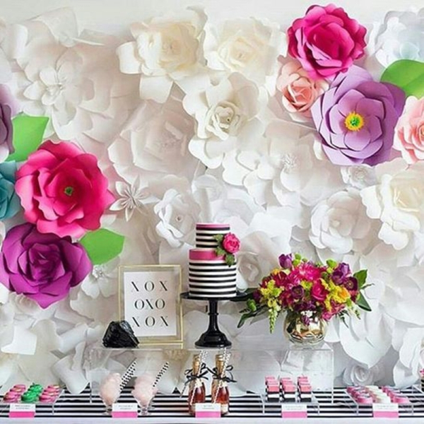 flores gigantes para festa de aniversário
