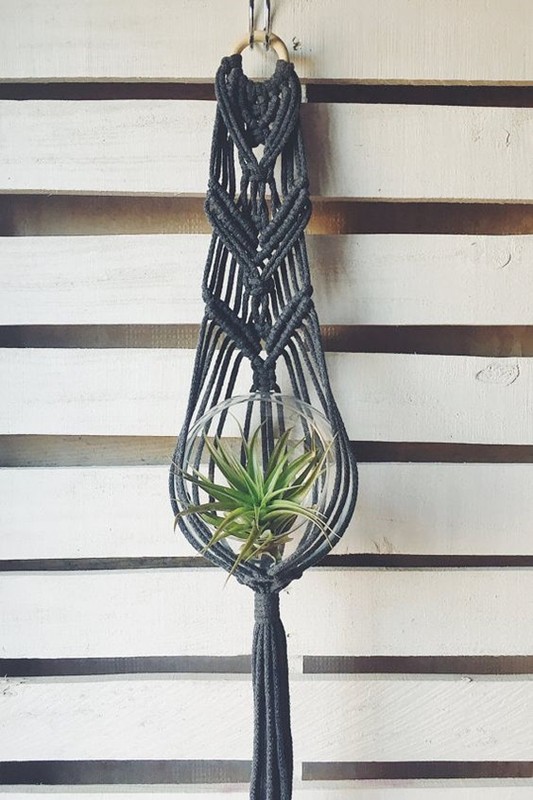 macrame porta-vaso - faça você mesmo