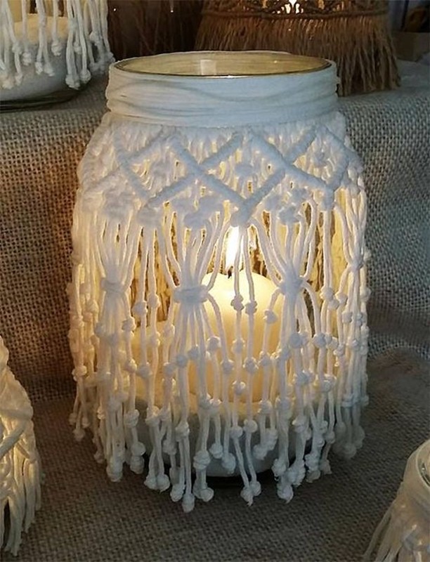 lanterna de macrame com frajna