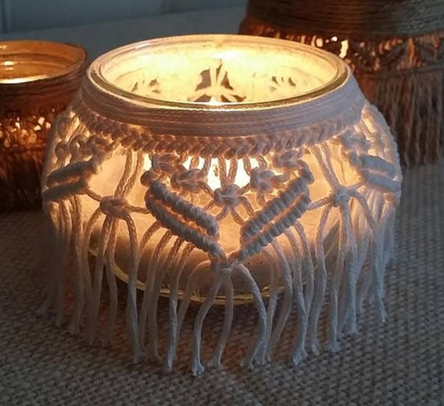 lanterna de macrame com frajna