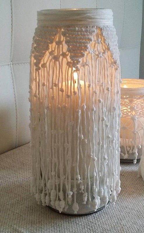 lanterna de macrame com frajna