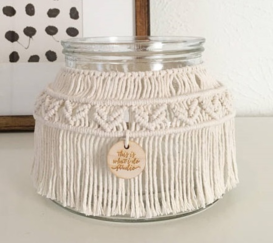 lanterna de macrame com frajna