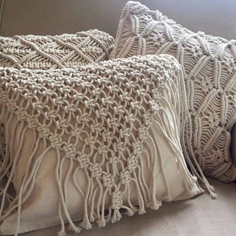 DIY - almofada de macrame