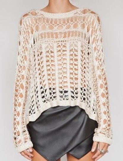 diy - blusa de crochê de grampo