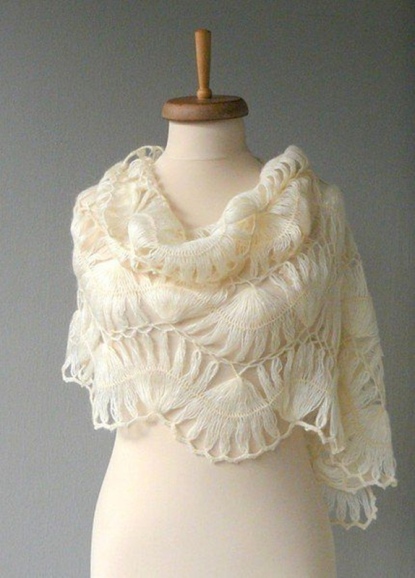 hairpin lace - shawl - echarpe de crochê de grampo