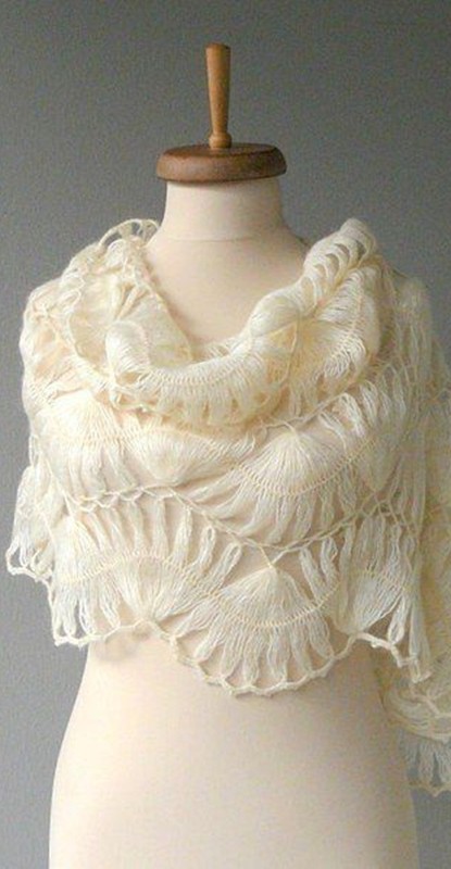 hairpin lace - shawl - echarpe de crochê de grampo