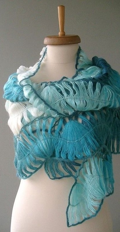 hairpin lace - shawl - crochê de grampo