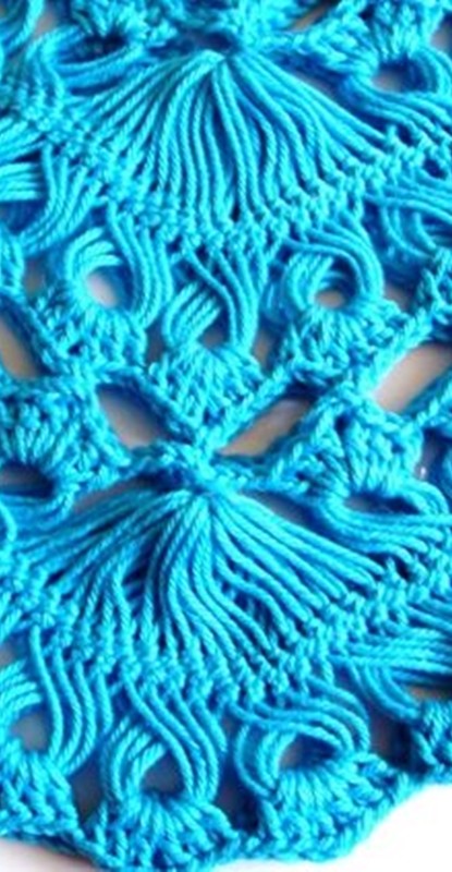ponto de crochê de grampo - hairpin lace