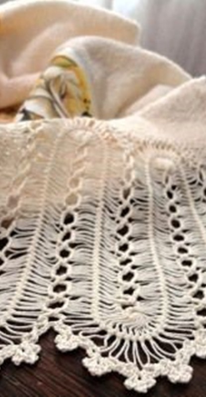 ponto de crochê de grampo - hairpin lace