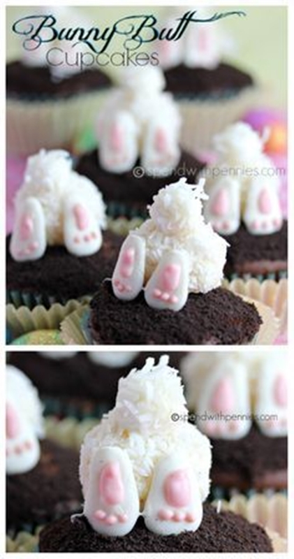 Cupcake de coelho da Páscoa
