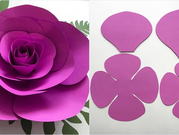 Molde de flor de papel gigante - giant flower