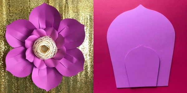 Molde de flor de papel gigante - giant flower