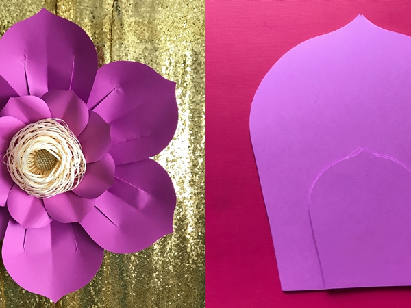 Molde de flor de papel gigante - giant flower