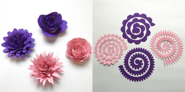 Moldes de flores gigantes de papel - giant flower